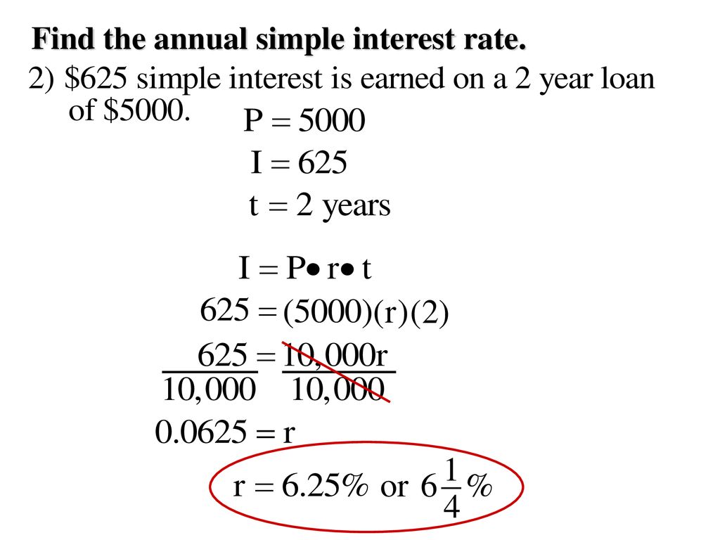 How to find the rate in simple interest online